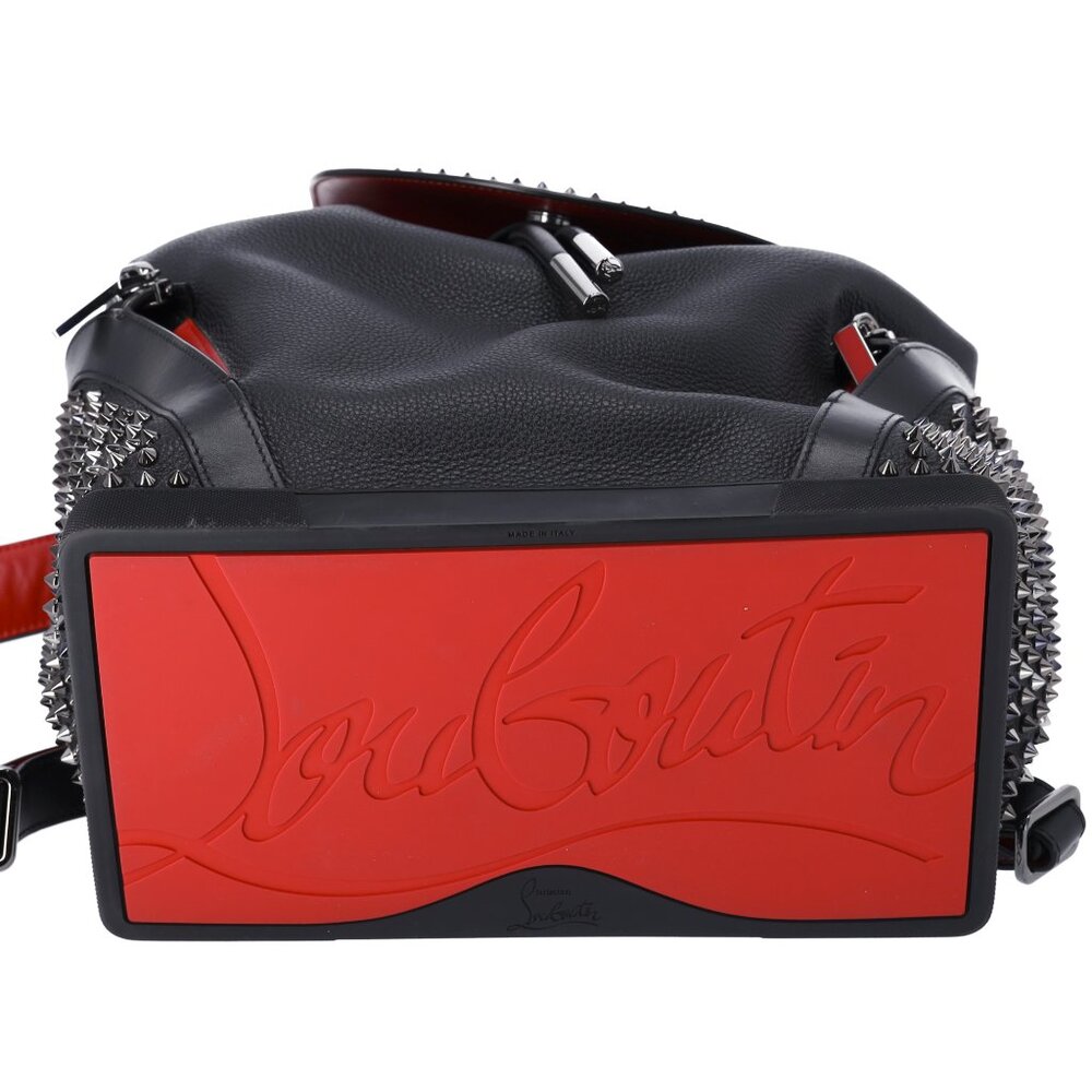 Christian Louboutin Explorafunk Studded Backpack 3175044 Black Red - Picture 7 of 8